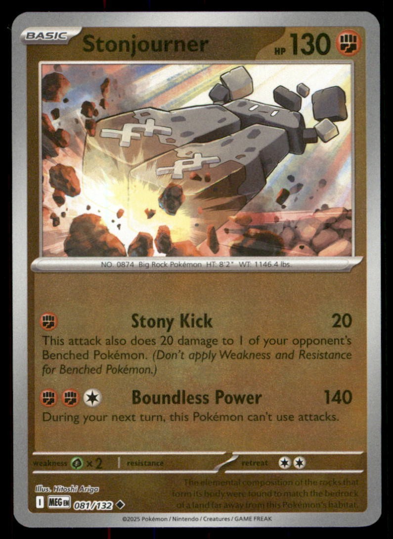 Pokémon TCG Pokémon Stonjourner Stonjourner Uncommon Reverse Holo