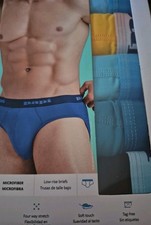 Nwt Papi 5 PK Microfiber Low Rise Mens Briefs Large 36-38" Stretch Logo Waist