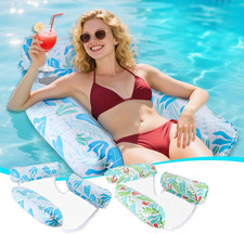 Inflatable Pool Floats for Adults, 2-Pack Multi-Purpose Pool Hammock Floating Ch