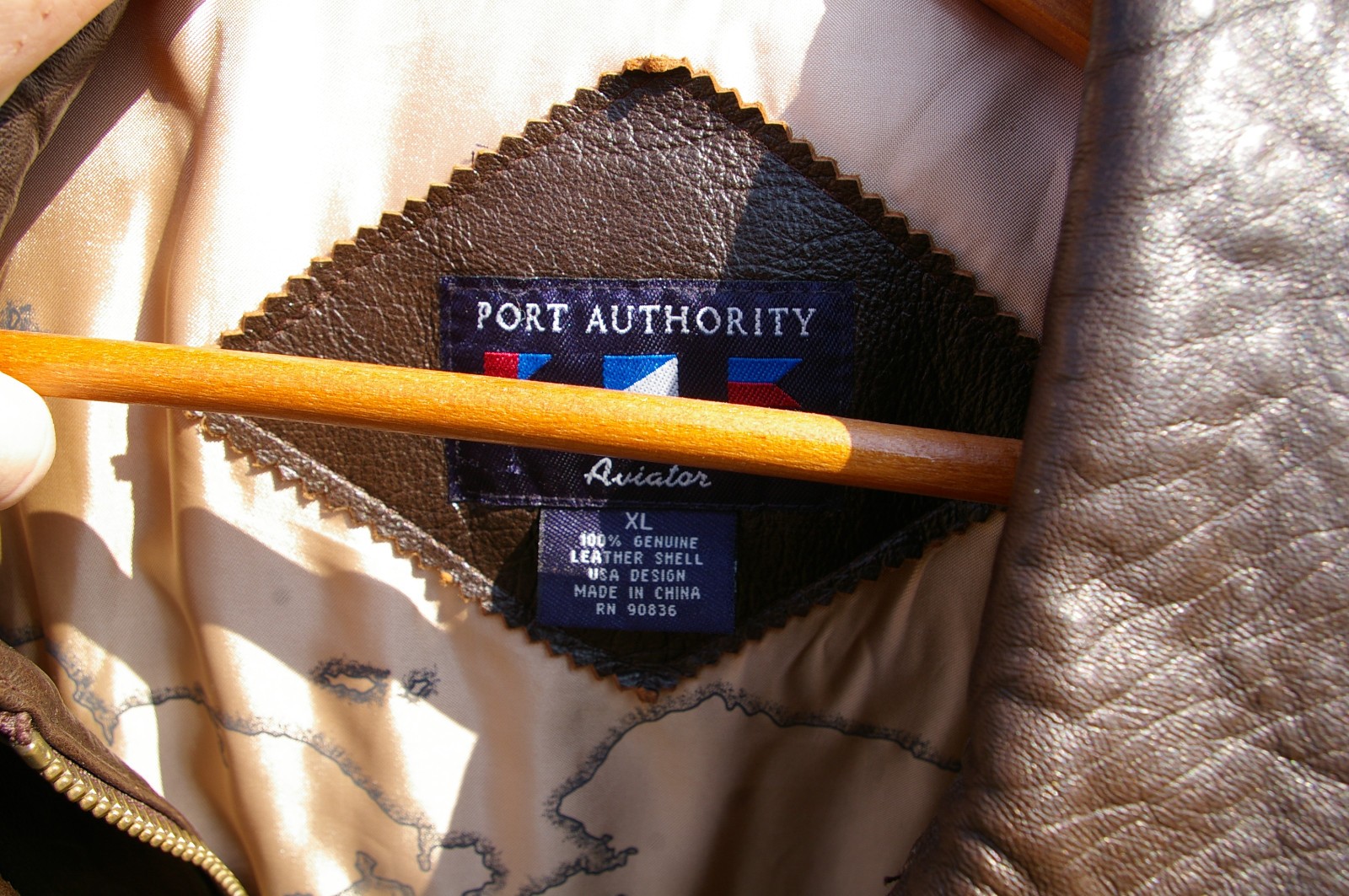 Microsoft Brown Shell 100% Leather Jacket Coat Po… - image 10