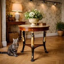 Guéridon Ancien Merisier Royaume des Deux-Siciles XIXe Siècle 