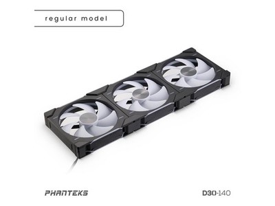 Phanteks D30-140 DRGB PWM FAN 3Pack, Premium D-RGB Performance Fans, ARGB/DRGB