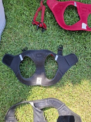 curli Brustgeschirr Hundegeschirr M Rot/Schwarz reflektierend verstellbar