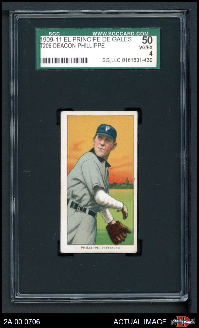 1909 T206 Semi-Scarce Deacon Phillippe Pirates SGC 4 - VG/EX
