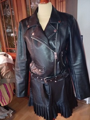 C&A clockhouse Lederjacke Gr. 38 Kunstleder schwarz biker Neu