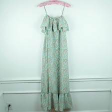 Torn Ronny Kobo Small Maxi Dress Ruffle Cottagecore Dainty Floral  Feminine