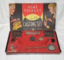 Vintage 1930's Home Foundry Casting Kit Lead Toy Soldiers Mold