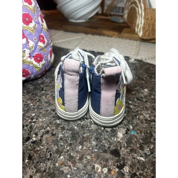 Mini Boden Floral High Top Tennis Show - Image 3 of 4