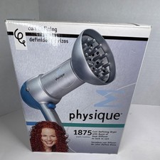 Physique 1875 Curl Defining Dryer with Heat Diffuser Silver Blue