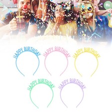10Pcs Birthday Headband Bright Rich Colors Lightweight Comfortable Exquisite