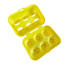 1993 Tomy Egg Shape Sorting Hide N Squeak Eggs Replacement Egg Carton Yellow