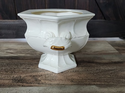 Vintage Hexagonal Victorian Tureen | White & Gold | 4 piece | LQQK - Picture 6 of 23