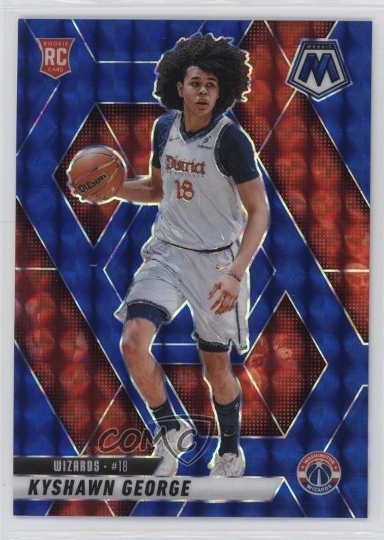 2024-25 Panini Mosaic Blue Prizm 142/199 Kyshawn George #247 Rookie RC