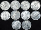 1943-S Steel Lincoln Wheat Penny Lot of 10 Coins UNCIRCULATED ORIGINAL