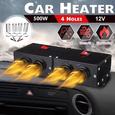 500W Electric Car Heater 12V DC Heating Fan Defogger Defroster Demister Portable