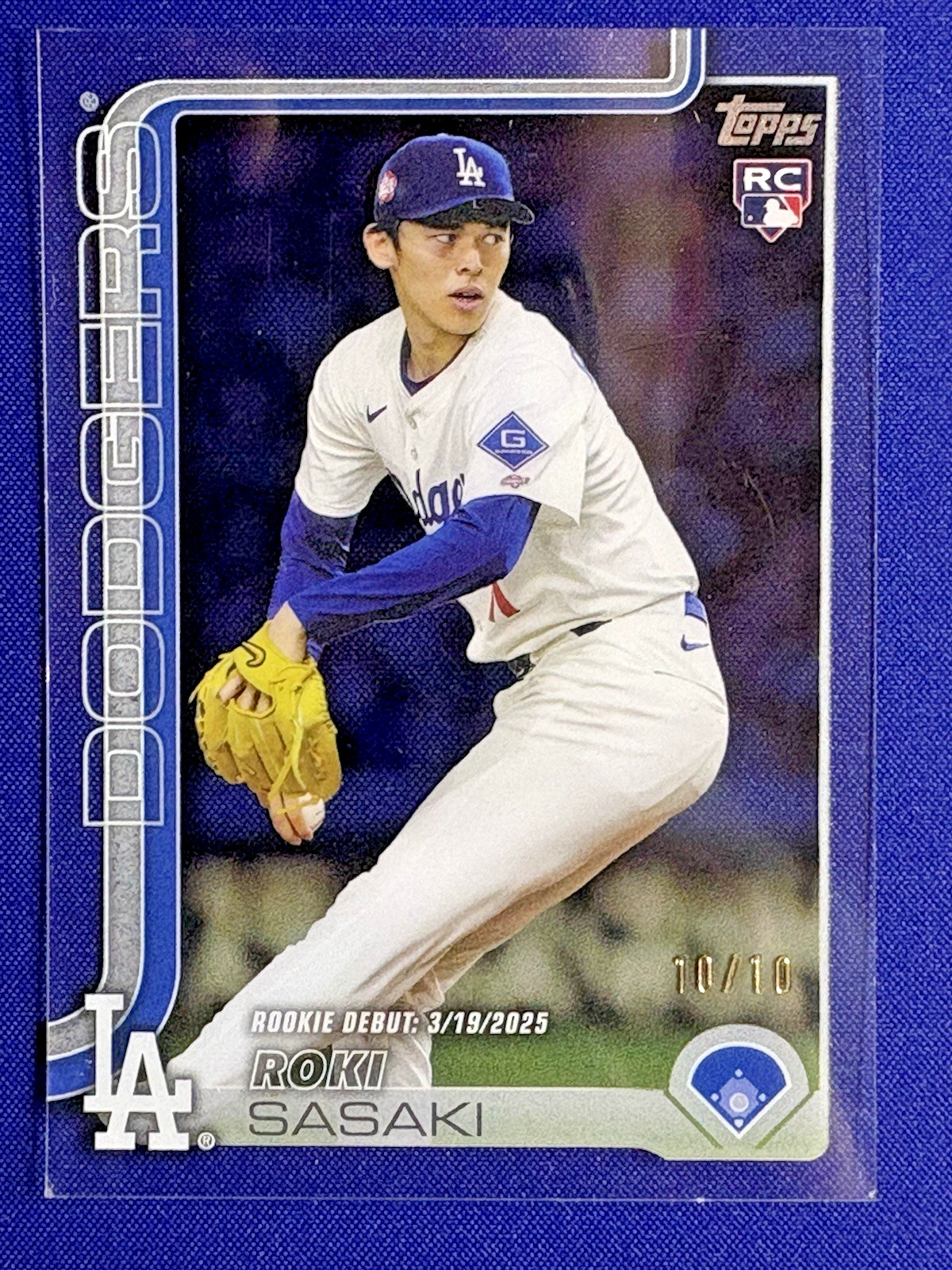 2025 Topps Update US199 Roki Sasaki RC Debut Clear Acetate SSP Numbered 10/10 💎
