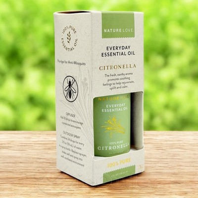 NEW Nature Love Everyday 100% Pure Essential Oil 4oz Dropper Bottle - CITRONELLA