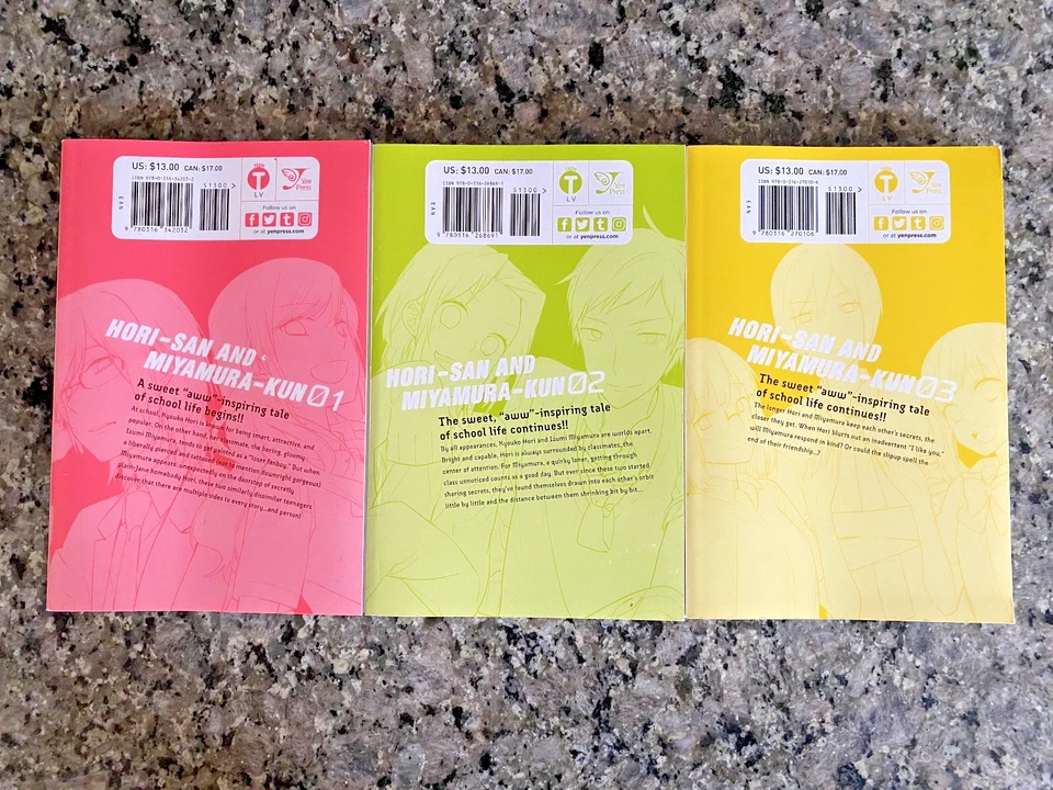 Horimiya Vol. 1, 2 y 3 Hero Daisuke Hagiwara EX+ Estado Foto 2 de 3