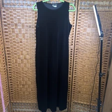 Vintage I. N. Studio Long Sleeveless Velour Dress Size 14 - 46” Long