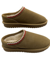Cushionaire Keto-K Suede Faux Sheepskin Lined Slipper Comfort Shoe Platform 10
