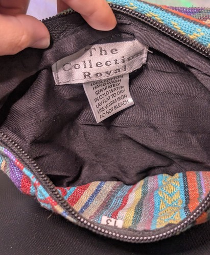 Fanny Pack Multicolor Design Blue Eyes w/ Adjustable Belt & 3 Pockets ONE OWNER - Picture 7 of 12