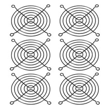 90mm Fan Finger Grill, 6 Pack Metal Grill Protector for 90mm, Black