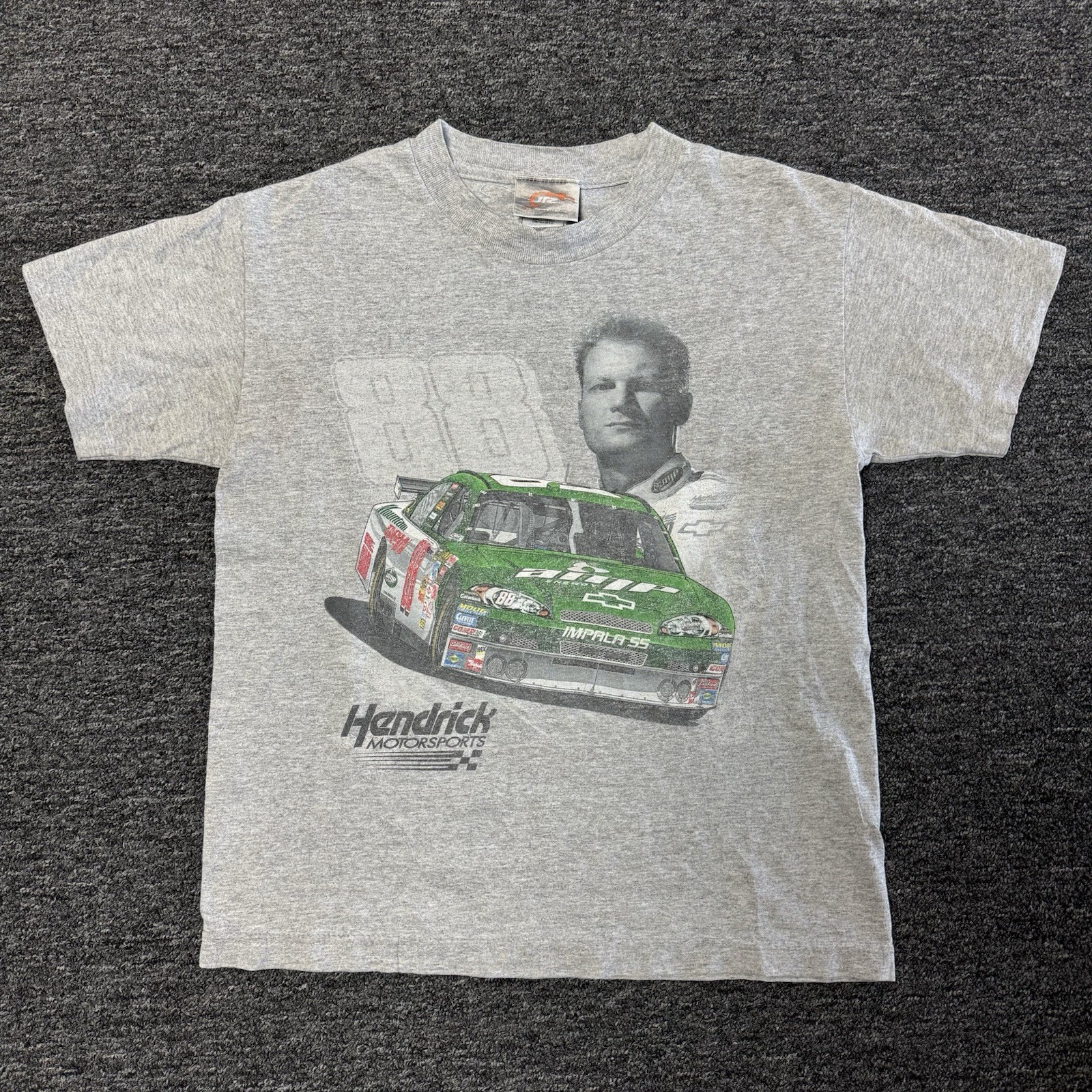 Vintage Y2K Dale JR #88 Nascar Faded Graphic Youth Boys T-shirt - Size M