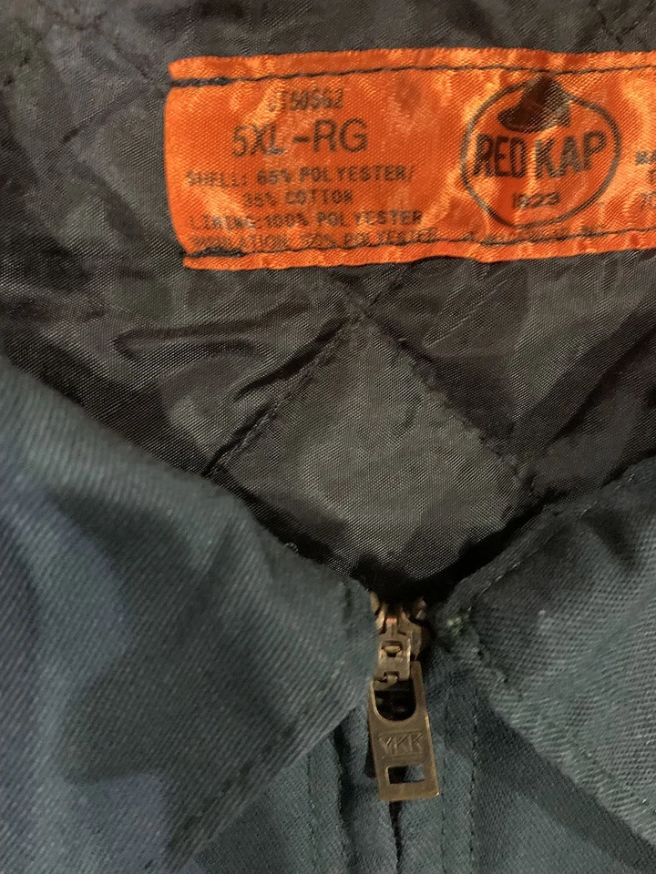 Red Kap Mechanic Technician Work Jacket 5XL Industrial Auto Uniform #B06 - Image 2 of 4