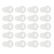 20Pack Running Bib Race Clips Fastener Race Number Buckle White