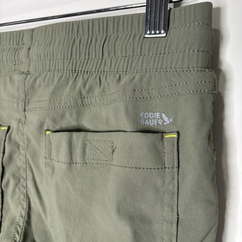 Eddie Bauer Pants Zip Off Convertible Shorts Gray Green Boy Kids Size S (7/8) - Picture 10 of 14