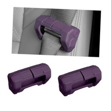 2 PCS Car Seat Belt Buckle Covers, Anti-Scratch Silicone Auto Seatbelt Purple
