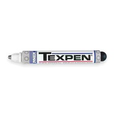 Dykem 16083 Industrial Marker, Medium Tip, White Color Family, Ink