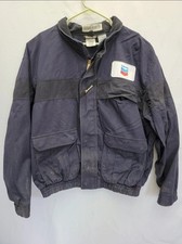 Workrite Mens Flame Resistant Coat Jacket XL Chevron Blue Zip Workwear ARC Rated