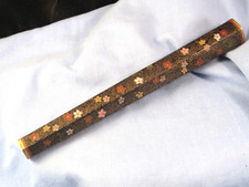 JAPANESE CLOISONNE ENAMEL ANTIQUE PARASOL UMBRELLA WALKING STICK CANE HANDLE