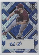 2022 Leaf Metal Blue Mojo 3/5 Landon Sims #BA-LS1 Auto 4z8