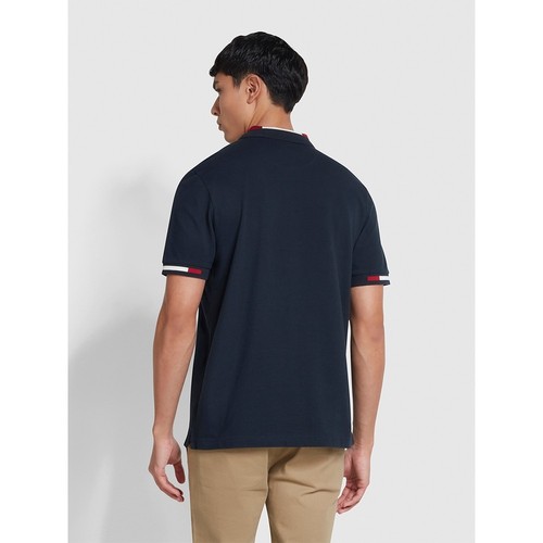 Farah Maxwell Men's Polo Shirt Regular Fit Pique Cotton Tipped Collar - Picture 4 of 4