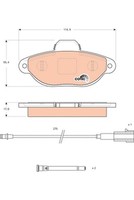 1 X Bremsbelagsatz BremsbeläGe TRW GDB1745 FüR Fiat