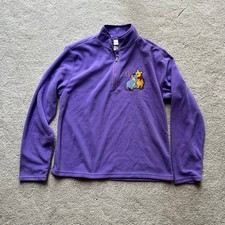1990s Disney Store Winnie the Pooh Purple Fleece Pullover Womens Large