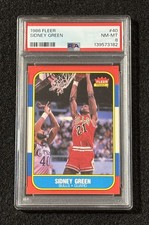 1986 Fleer Sidney Green ROOKIE Basketball Card #40 PSA 8 (NM-MT). rookie card picture