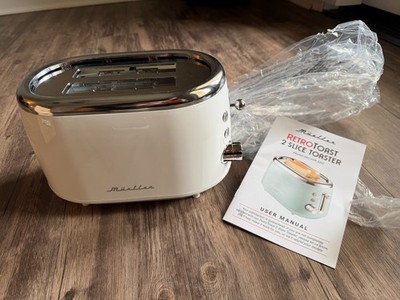 MELLERHOME Retro Toaster 2 Slice, 7 Browning Levels, 3 Functions