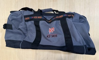 Vintage K2 Skis Duffel Travel Bag Skiing Ski Snowboard Snow Bike Shoulder Strap 