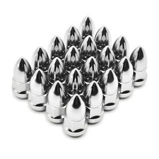 20-Piece Chrome Bullet-Style Lug Nuts 1/2"-20 Thread, Extended Acorn/Bulge