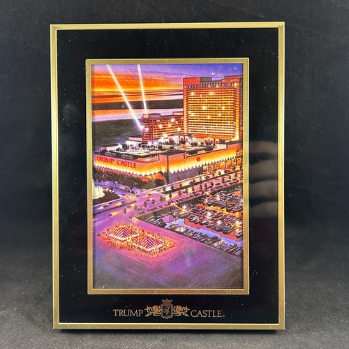 1980s DONALD TRUMP "TRUMP CASTLE" HOTEL CASINO ATLANTIC CITY FRAME & PHOTO ALBUM