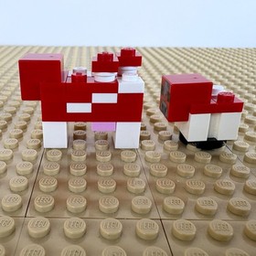 LEGO Minecraft: Large + Small Mooshroom, minecow02b, 21129, MUSHROOM ISLAND 2017