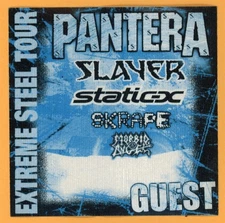 Pantera Slayer Vintage Satin Backstage Pass - 2001 Extreme Steel Tour