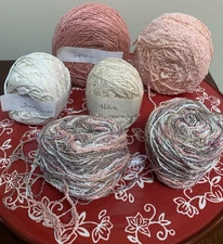 Lot of High Quality Soft Luxury Yarn Pink Peach Cream Mauve Softspun Tradewinds