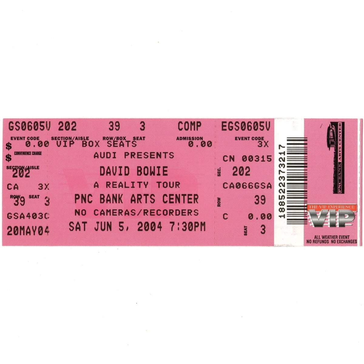 David Bowie Concert Memorabilia for sale | eBay