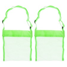 Net Beach Bag, 2pcs Small Size Tote Bags, Green