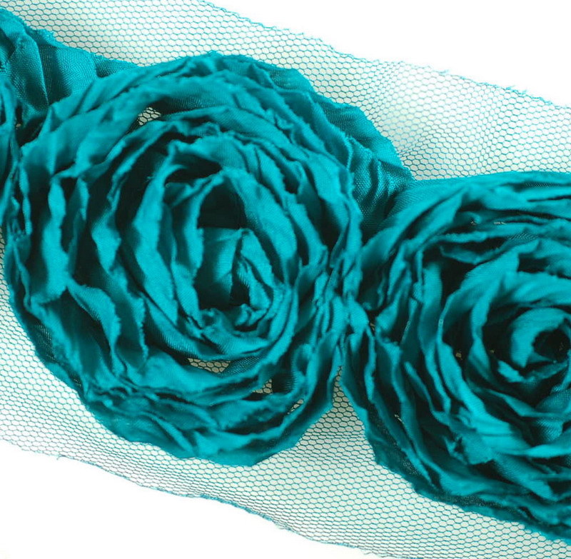 Decorative Indian Rose Ribbon Trim 2m Embellishment for Crafts, Costumes & More
