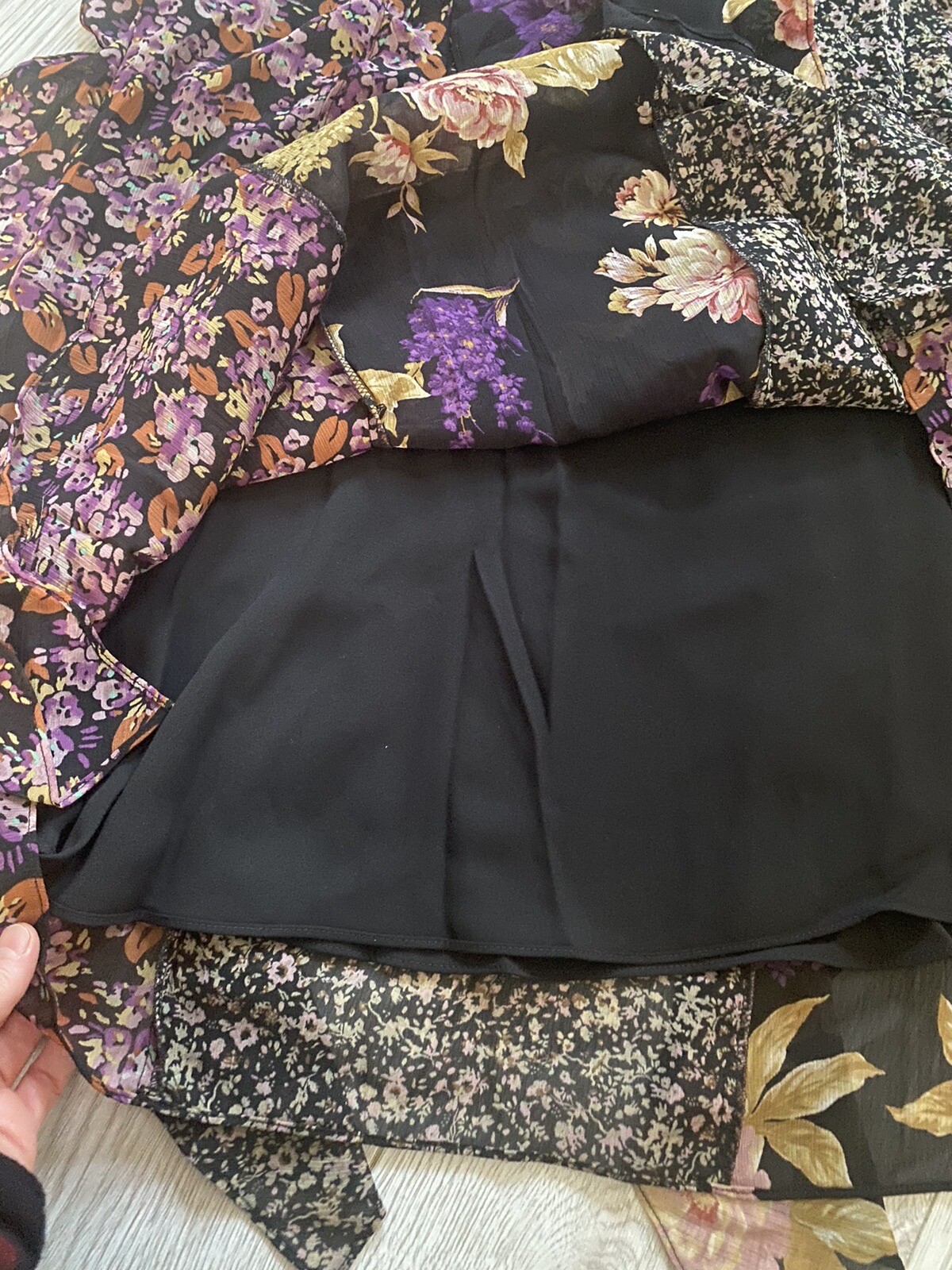 Polo Ralph Lauren Black Floral Print Petite BOTHNAY MID - Pencil skirt S And M image 9
